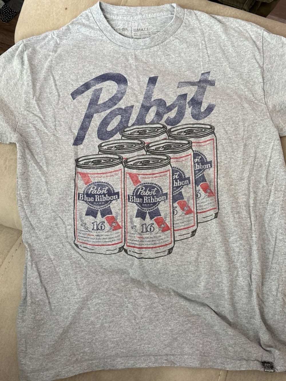 Pabst Blue Ribbon Graphic Tee - Men - Heather Gray